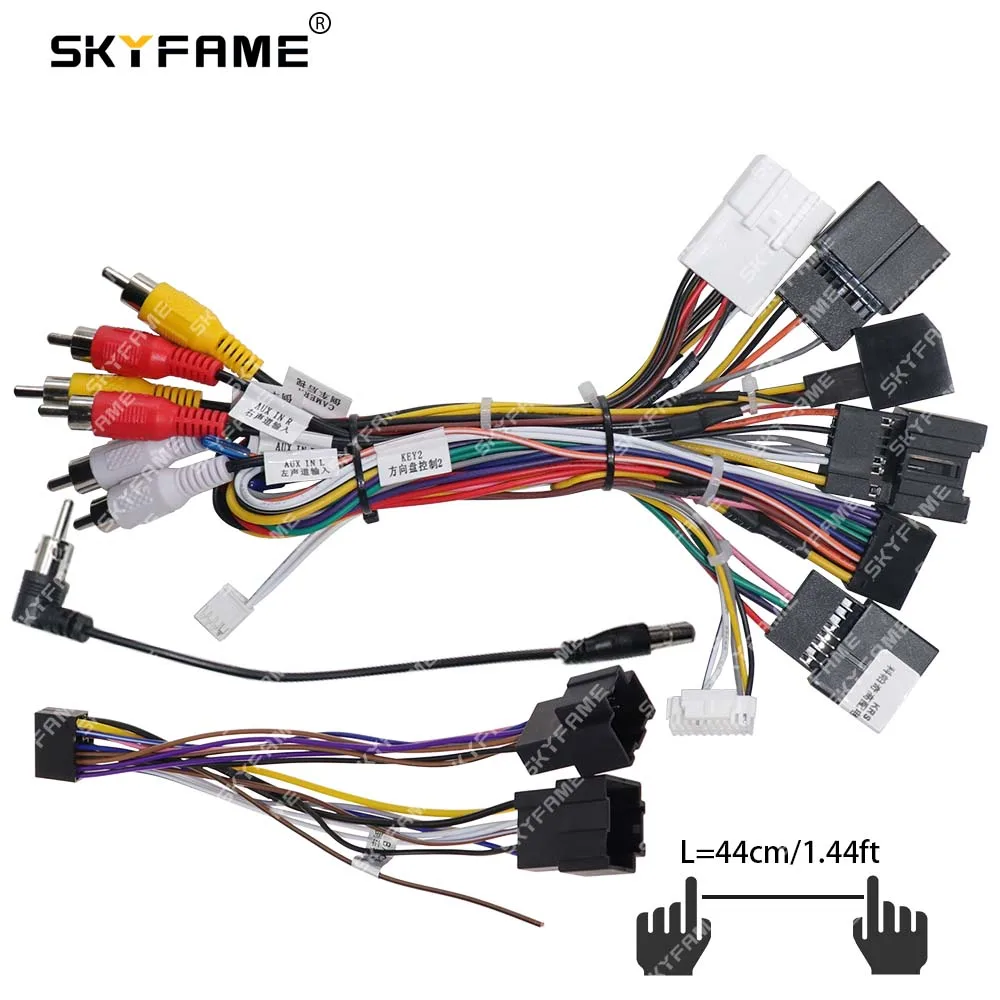 SKYFAME-Adaptador de Cablagem de Carro, Canbus Box, Decodificador, Rádio Android, Cabo de Alimentação para Chevrolet Captiva, 16Pin
