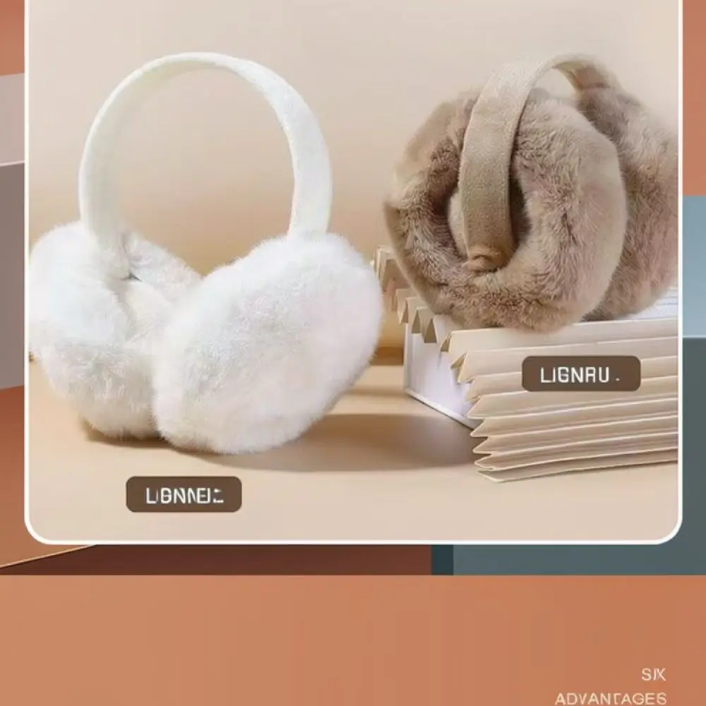 Winter Plush Ear Covers Foldable Thickened Thermal Earmuffs Soft Cold Proof Ear Warmers Comfortable Outdoor Fashion Gear