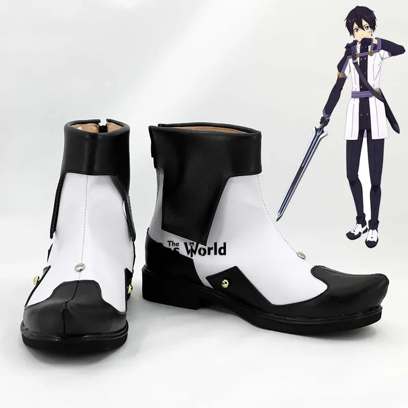 Sword Art Online la película: escala Ordinal Narusaka Kazuto Kirigaya Kazuto Kirito Anime personalizar Cosplay zapatos planos botas