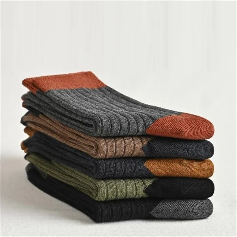 

Men's Mid Length Sports Socks male Color Blocking Sweat Absorbing Breathable All Season Universal Casual Cotton Socks 1-10 Pairs