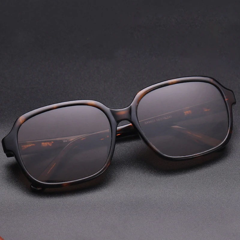 

Evove Brown Sunglasses Male Women Square Tortoise Glass Glasses Men Natural Crystal Stone Lens Anti Scratch Oversized 150mm