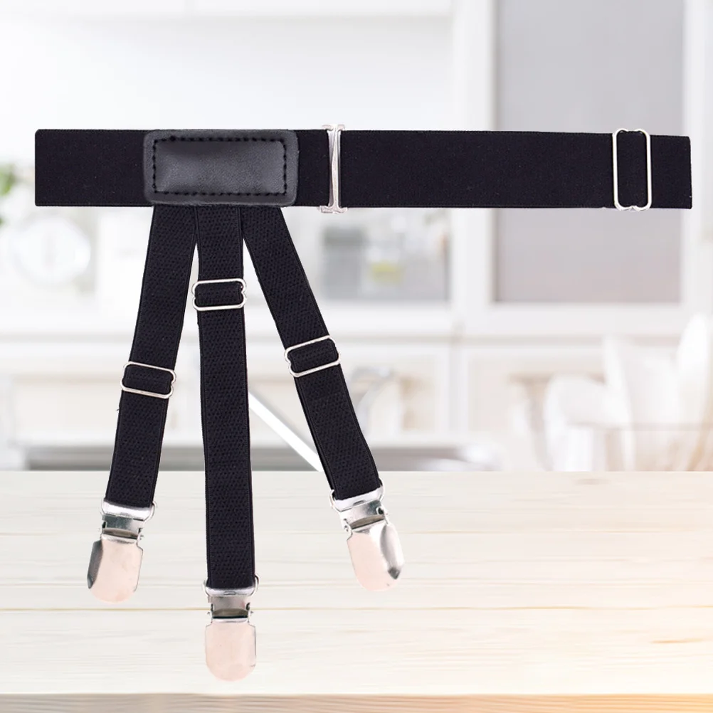 1 قطعة قميص يبقى المضادة للانزلاق كليب مطاطا قابل للتعديل الثنية الحمالات حامل للرجال قميص أسود حفظات الأربطة السراويل اكسسوارات #5