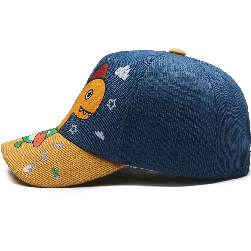 Piccoli dinosauri delle quattro stagioni, Cappelli per bambini, Berretti da baseball per bambini, Cappellini a blocchi di colore simpatico cartone