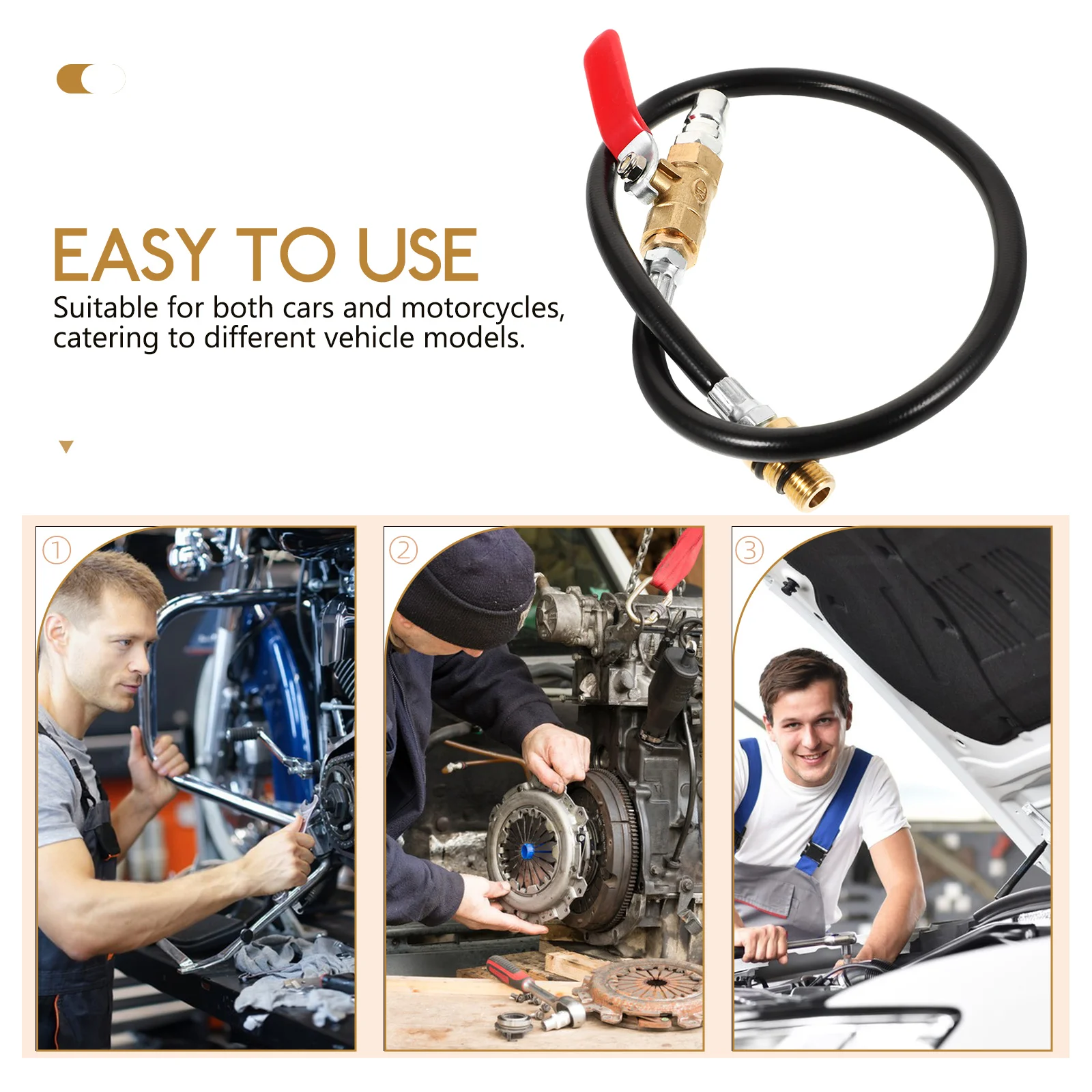 

Cylinder Pressurization Tool Engine Air Valve Holder Pressure Pipe Leakage Testing Assistant Car Motorcycle Rubber Metal