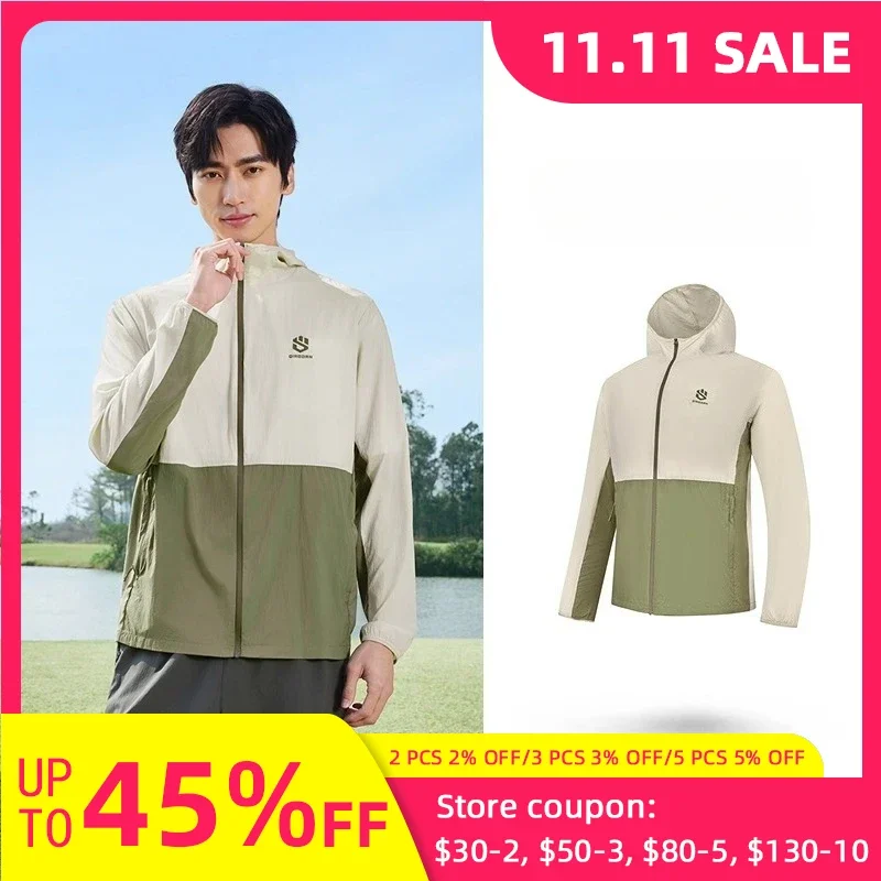 

QIAODAN унисекс, солнцезащитная одежда, новинка 2025, дышащий костюм с капюшоном для рыбалки, УФ-блокирующий костюм, уличные куртки QXFFD3252002