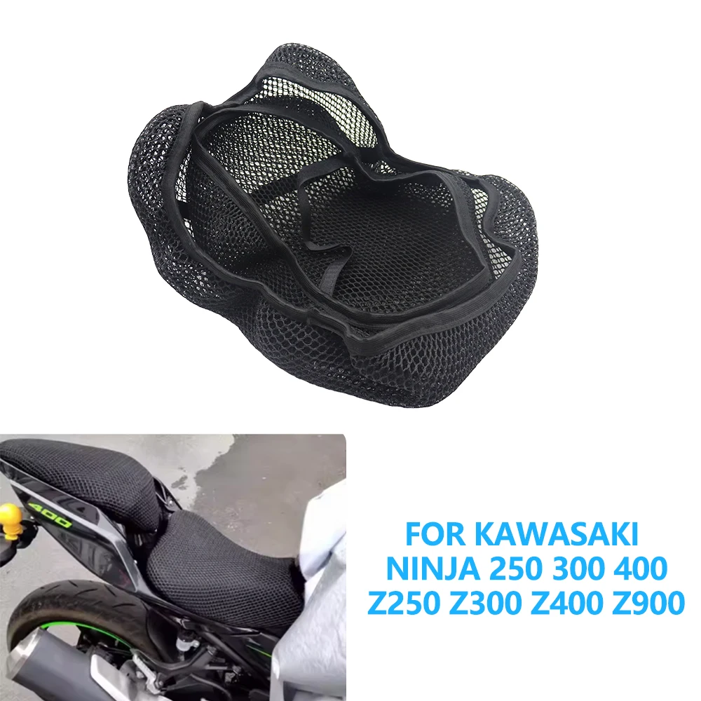 

Для Kawasaki Ninja 400 Z400 300 Z300 250 Z250 Z900 мотоциклетная 3D сетчатая тканевая подушка, дышащий водонепроницаемый защитный чехол на сиденье