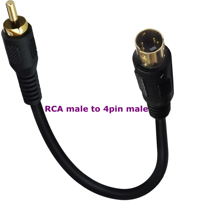 Ancable S-Video 4Pin Mini DIN Male to RCA Female Composite Adapter Cable to Connect PC Laptops with 4-Pin S-Video Jacks to TV