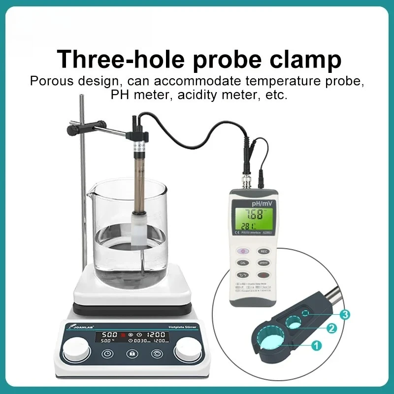 JOANLAB 5L 磁気攪拌器 ホットプレート デジタルディスプレイ 加熱恒温磁気ミキサー 実験室用 1500rpm