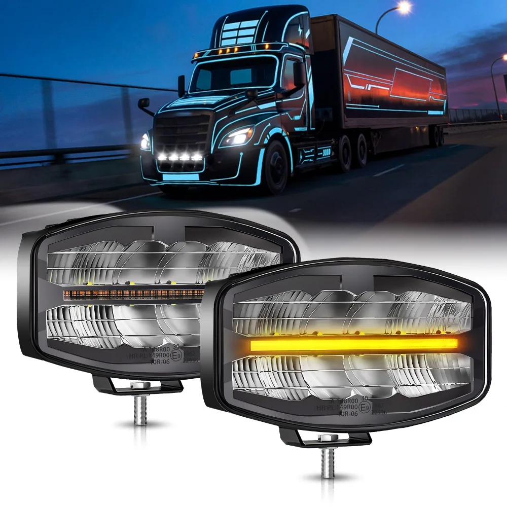 

New 9-inch card Euro LED spotlight truck LED modified driving light large truck roof light