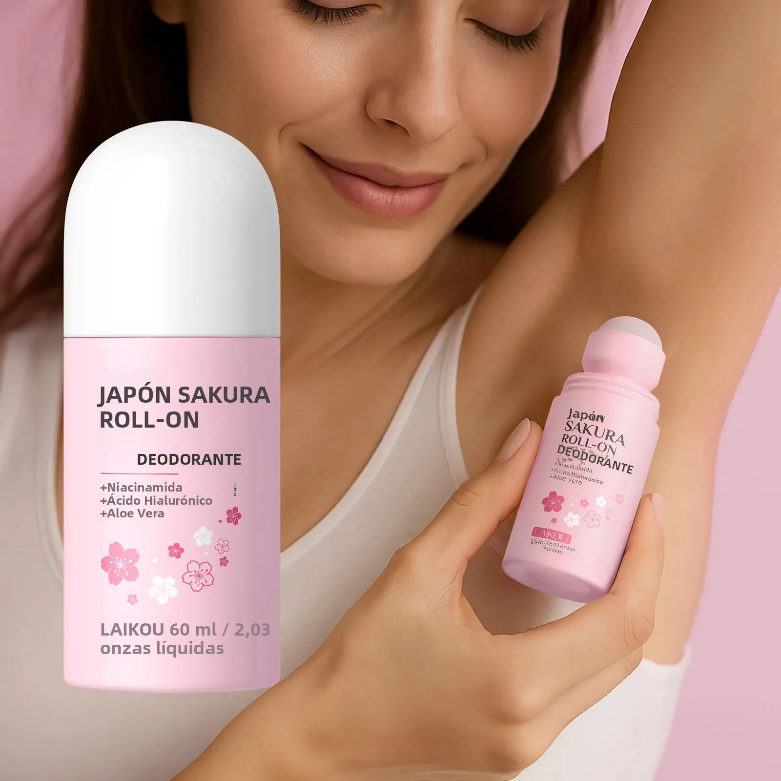 Desodorante enrollable con aroma japonés Sakura, 60ml, fragancia Natural de larga duración, Aroma fresco para mujeres y hombres
