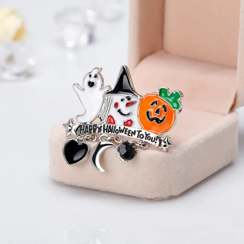 Épingle de tête de Aliments fantôme drôle d'Halloween, épingle d'ornement de coupe-vent mignon, cadeaux de bijoux