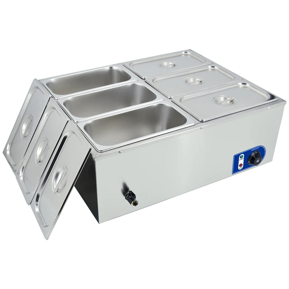 

Hot Sale Restaurant Kitchen Stainless Steel Cooking Equipment Electric Food Warmer Bain Marie For Catering