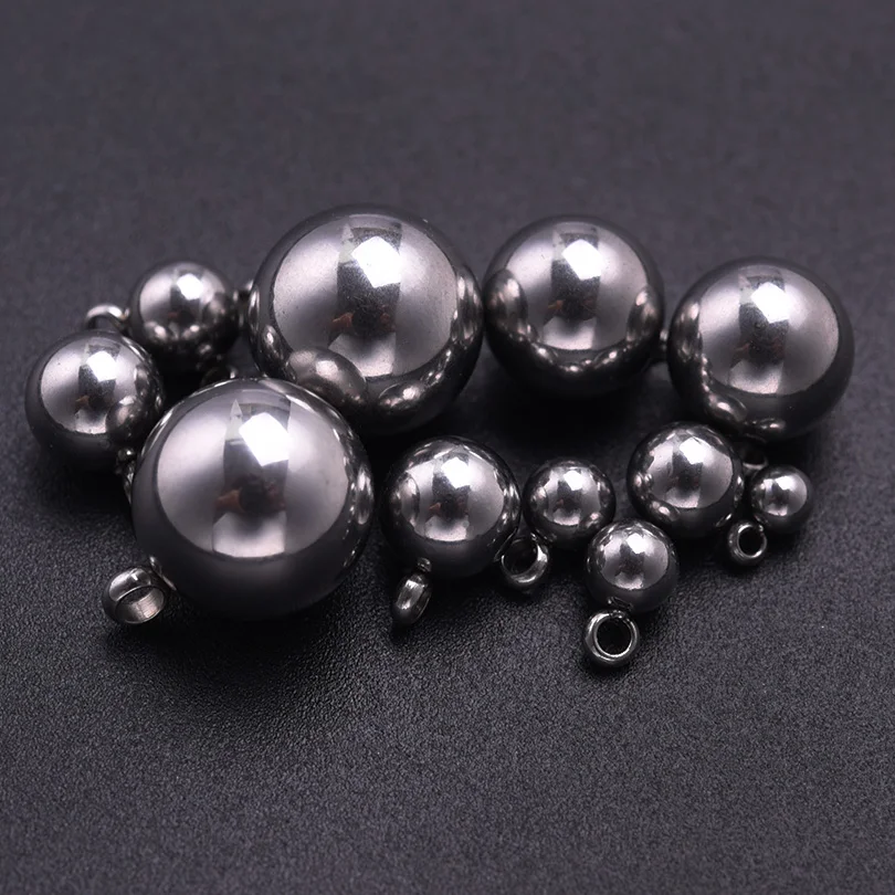 5/10PCS Silver Colour Bead Pendants Come In Different Sizes Handmade DIY Jewelry Charm Bracelet And Earring Accessories