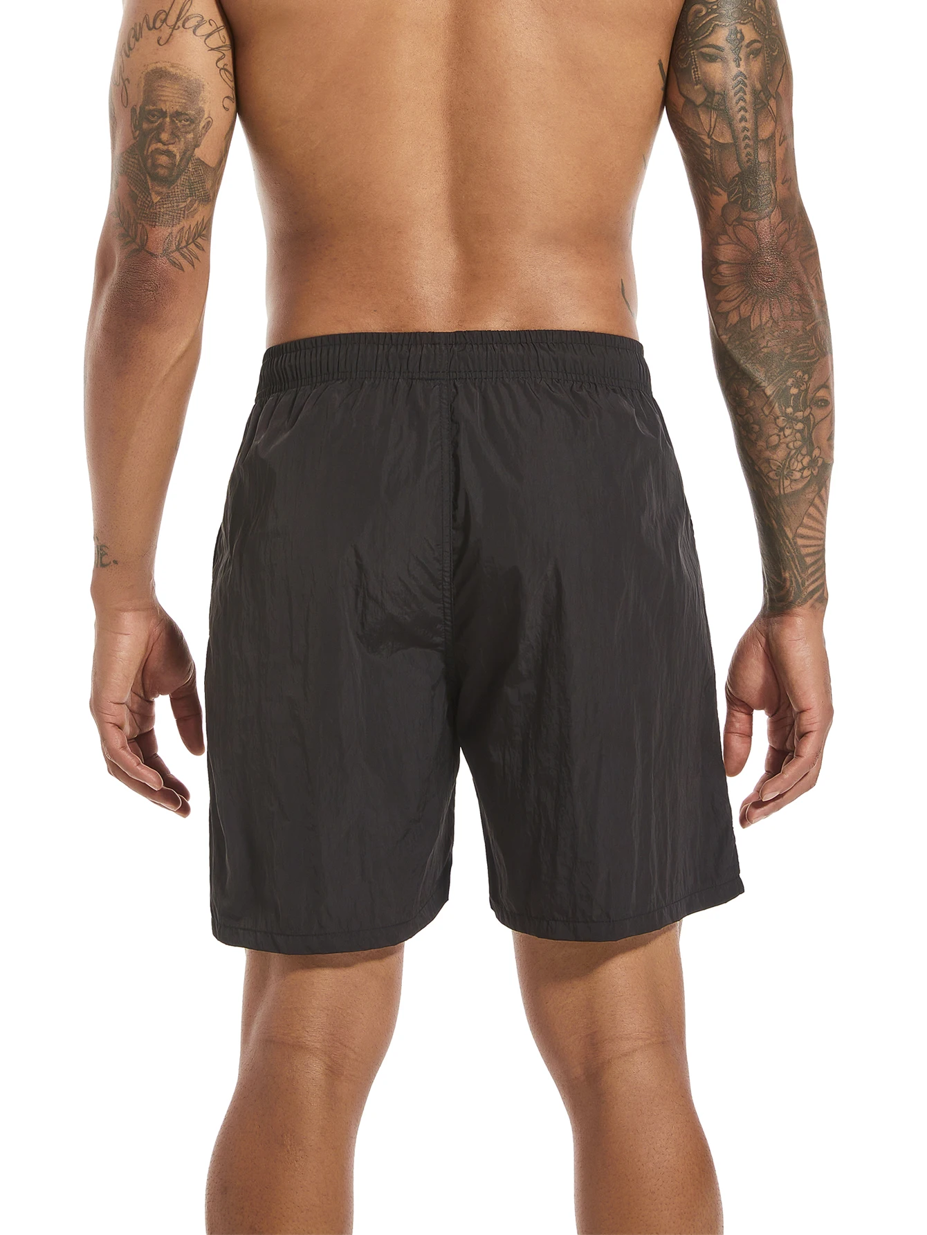 Men's Versatile Black Casual Shorts Quick Dry Lightweight for Beach, Gym, Daily Wear