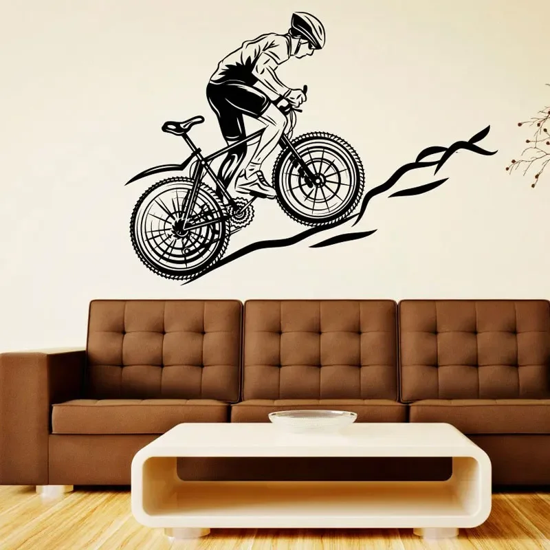 

Cycle Racing Bike Bicycle Vinyl Decal Bike Sports Wall Sticker Mural Decal Decor Art Boy Playroom Bedroom Poster C432