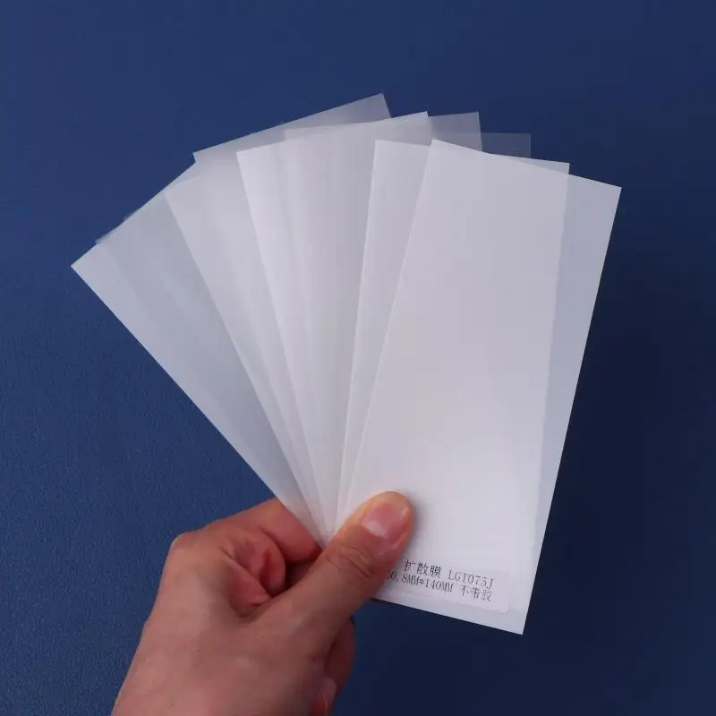 10Pcs/Set Lighting Backlight Homogenizing Film PET Light Guide Sheet Diffusion/Reflective Film Suit LED Light Diffuser Film Box