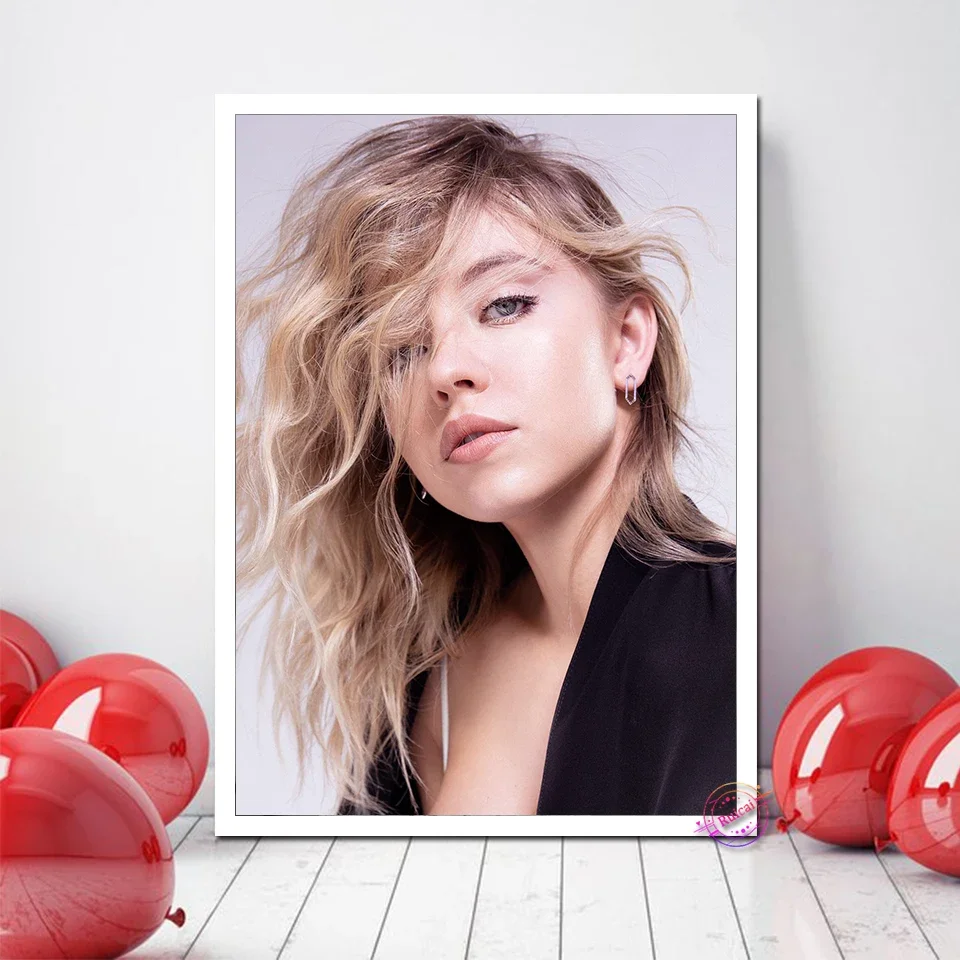 سيدني سويني ملصق جدار ديكور قماش الفن الحرير يطبع للمقهى عنبر غرفة ديكور المنزل اللوحة هدية