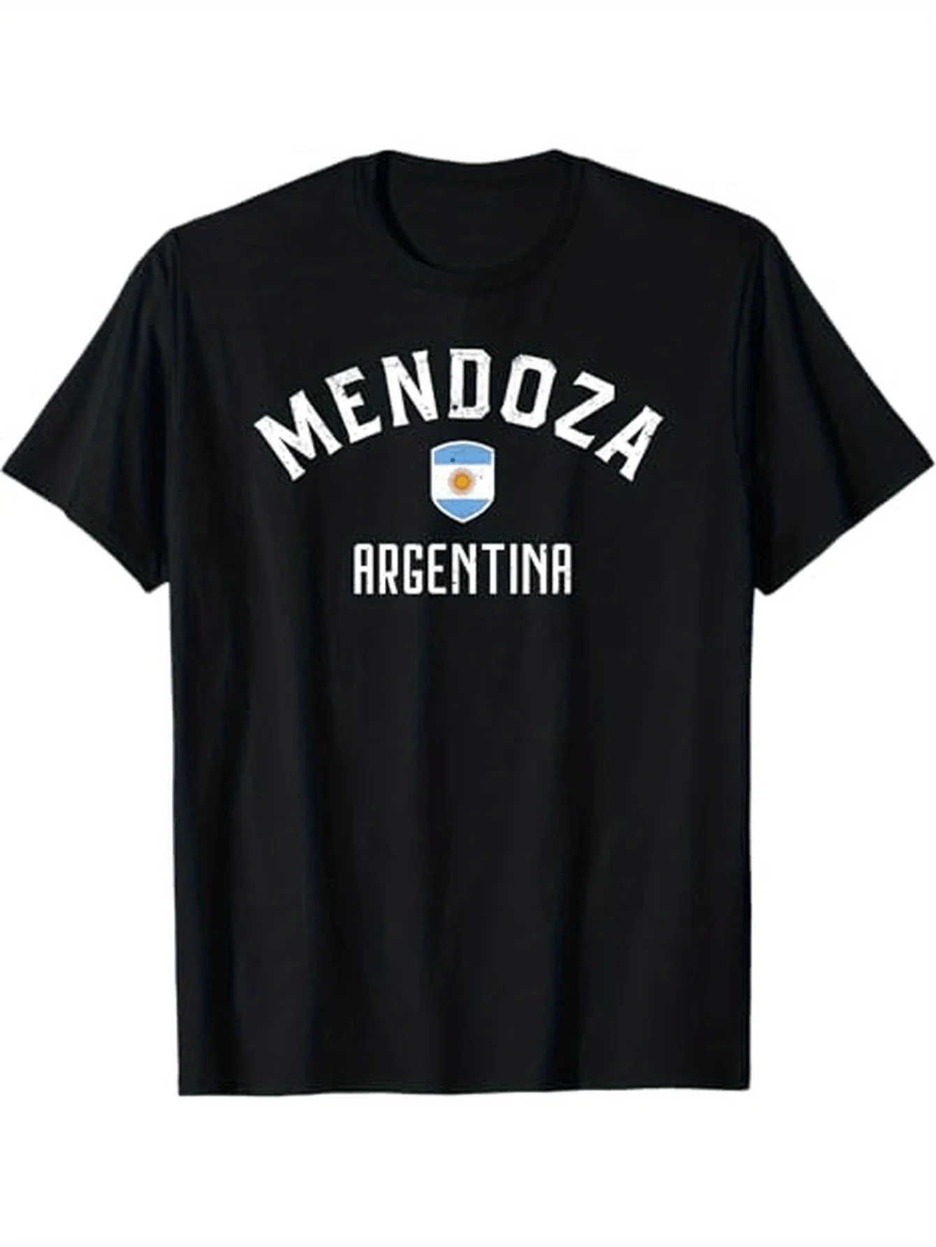 

Argentina Flag Mendoza Argentina Graphic T-Shirt 100% Cotton O-Neck Short Sleeve Summer Casual Mens T-shirt Streetwear