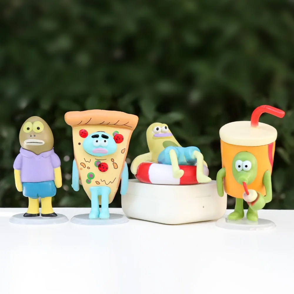 6 قطعة مجموعة سبونجبوب سكوير بانتس دمى دمى صغيرة أنيمي الكرتون لطيف سيارة زينة سطح المكتب الحلي الفتاة الهدايا اللعب #1