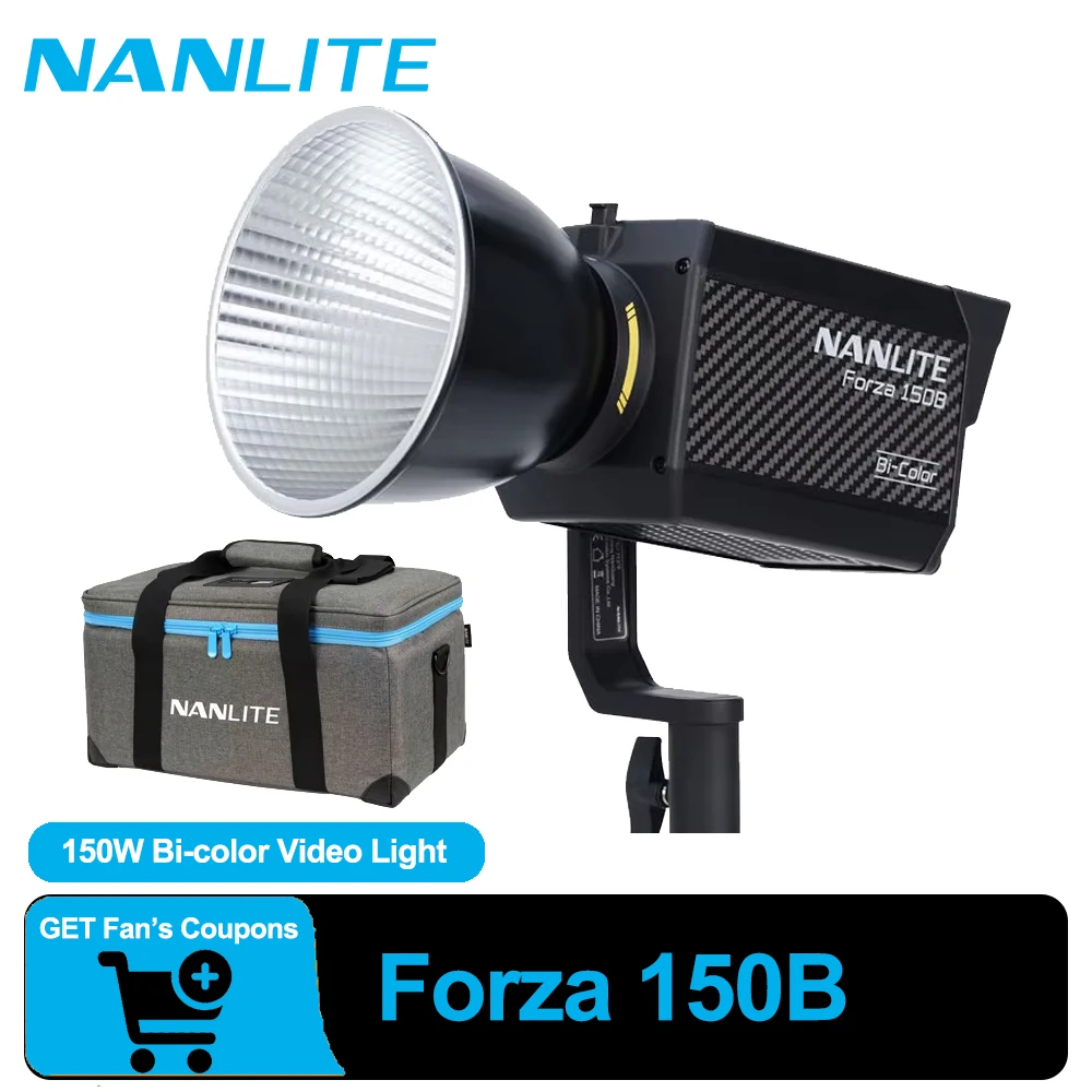 

Nanlite Forza 150B 150W LED COB Light Bi-color 2700K-6500K Video Light for Filmmaking Live Streaming