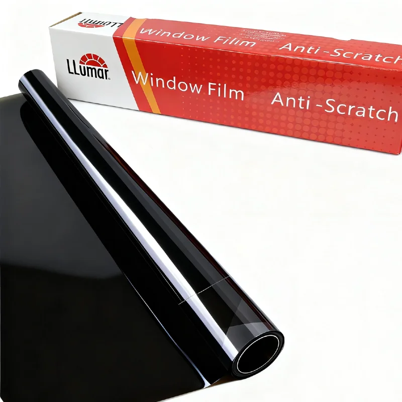 Película de ventana LLumar 50CM x 30M VLT negra película de ventana automotriz protección solar de vidrio de ventana de hogar y película de protección UV