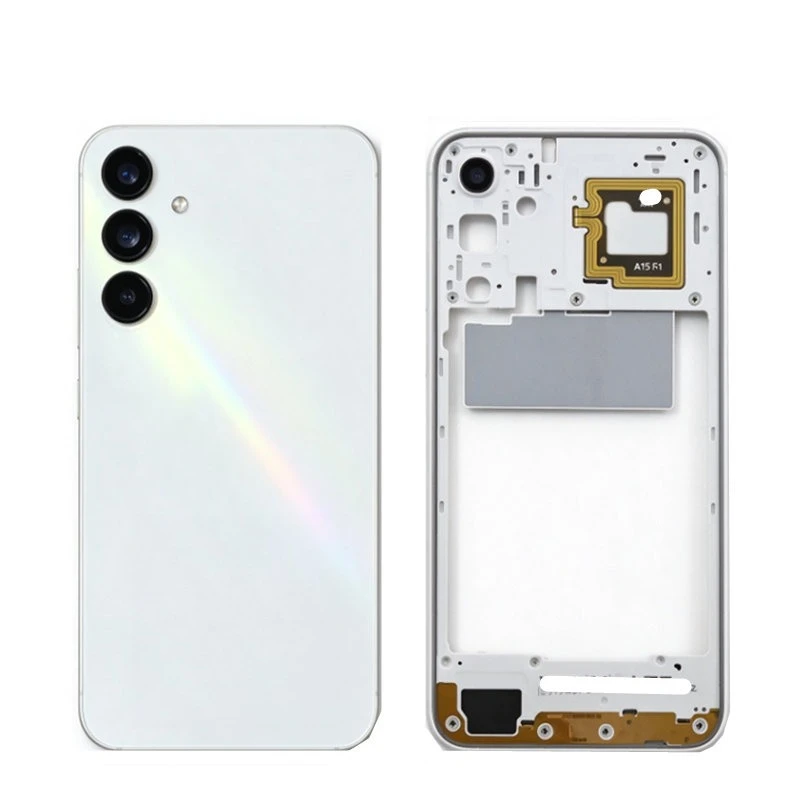 Full Housing for Samsung Galaxy A15 4G SM-A155F Middle Frame +Battery Back Cover Rear Door Cover with Camera Lens Replace