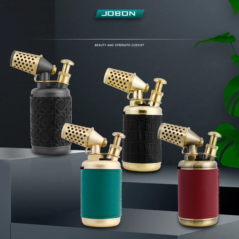 

JOBON Multi-function Butane Gas Turbo Lighter Windproof Blue Flame One-touch Lock Fire Retro Design Cigar Lighter Men's Gifts