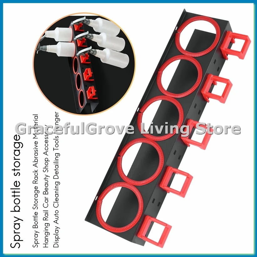 

Bottle Storage Rack Abrasive Material Hanging Rail Car Beauty Shop Accessory Display Auto Cleaning Detailing Tools Hanger-A68X