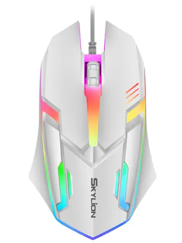 F1 Wired 3 Keys Mouse Colorful Lighting Gaming and Office For Microsoft Windows and Apple IOS System