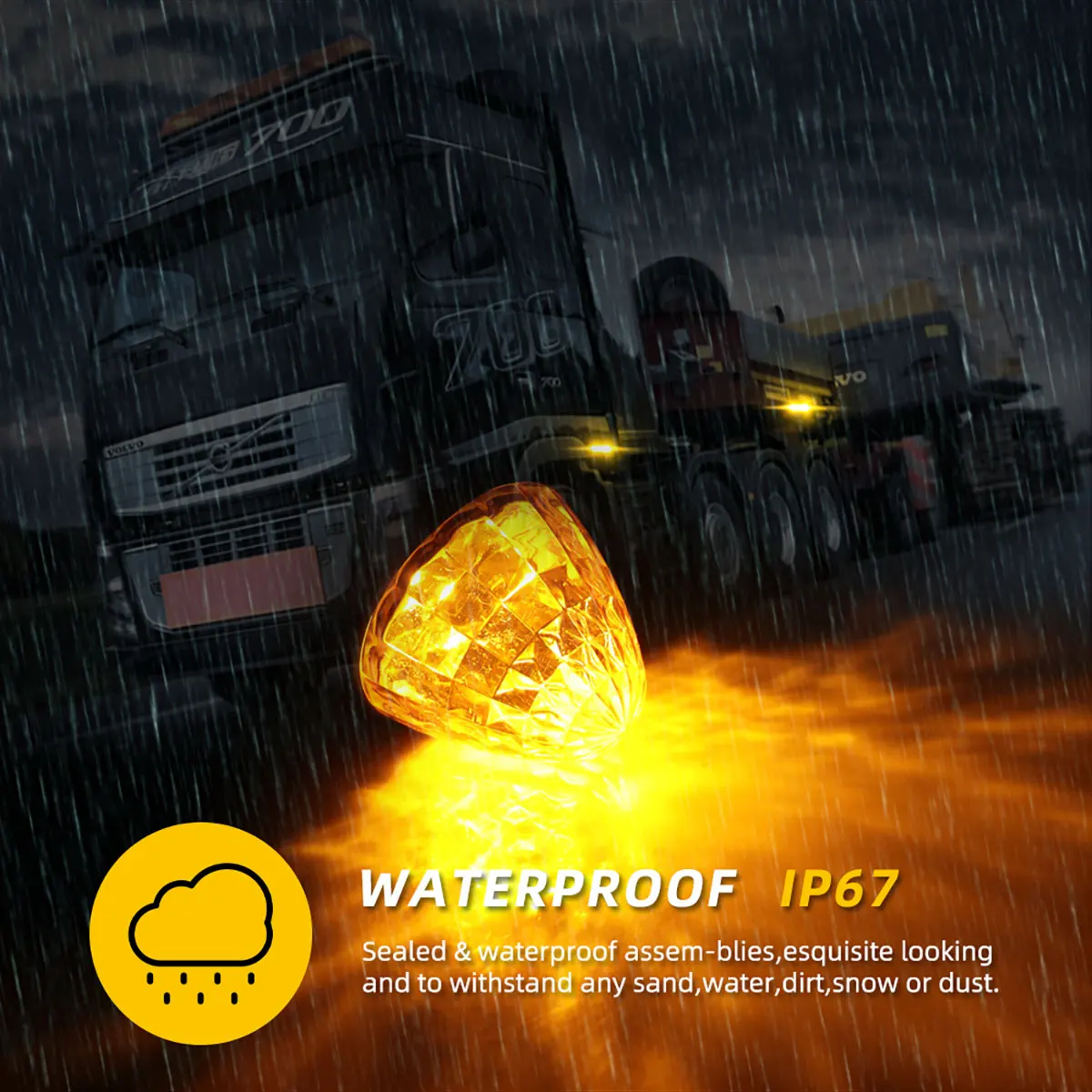 كبير البطيخ التخليص مصباح 24 فولت سيارة Led الجانب ماركر ضوء الضوء الخلفي تحذير مؤشرات ضوء لشاحنة مقطورة قافلة حافلة