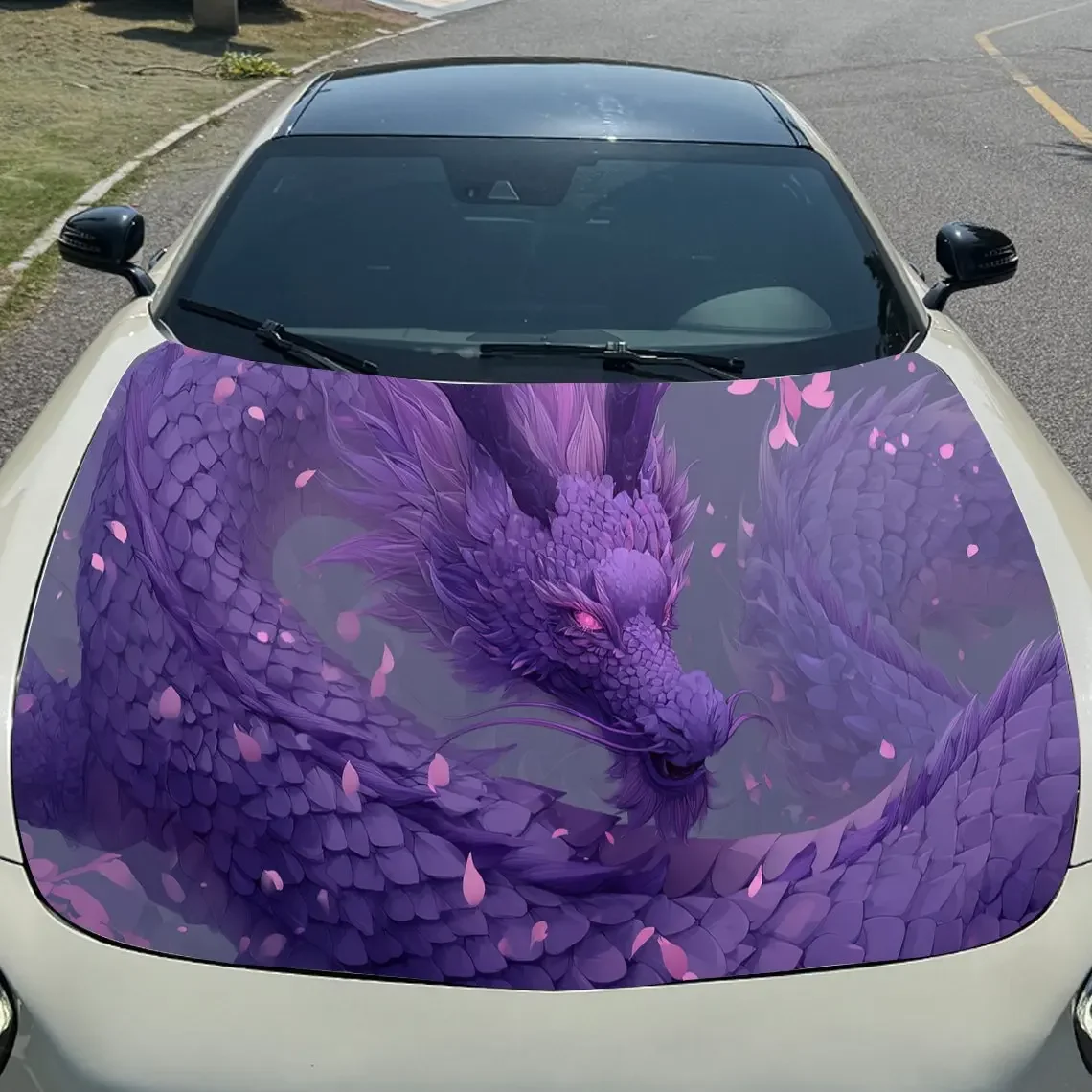 

Мифический дракон, наклейка на капот автомобиля, ПВХ, самоводонепроницаемая палочка, яркие внешние аксессуары для автомобиля, декор, защитный подарок для любителя автомобилей