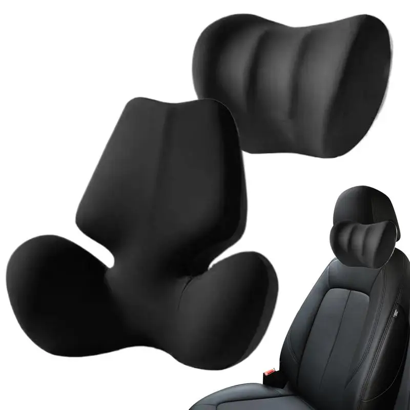 

Neck Pillow For Car Car Headrest And Lumbar Support Cushion High-Elastic Automotive Driving Back Support Cushion For Rv Sedan