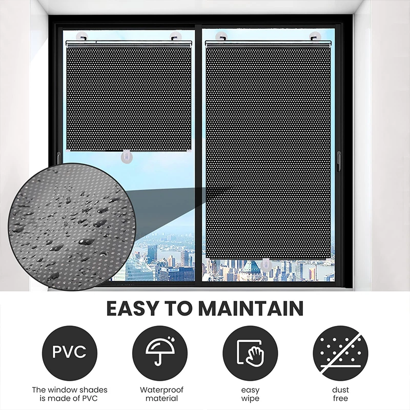 Roller Curtains for Window Kitchen Curtain Blackout Blinds Blind Roll Living Room Drill Adjustable Rolls Shade Shades Roman Home