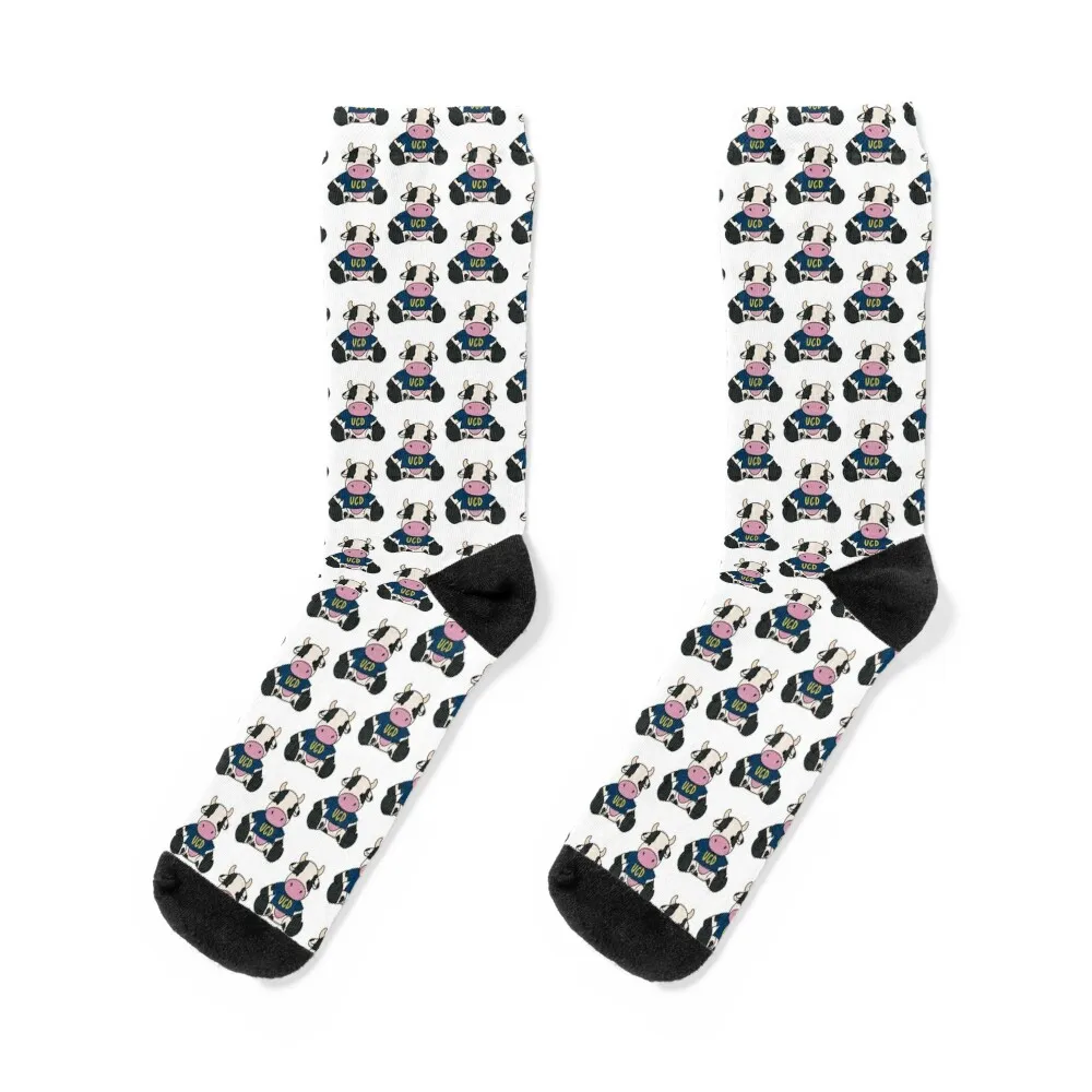 

uc davis cow Socks Children's christmas gifts Run with print Men Socks Luxury Brand Women's