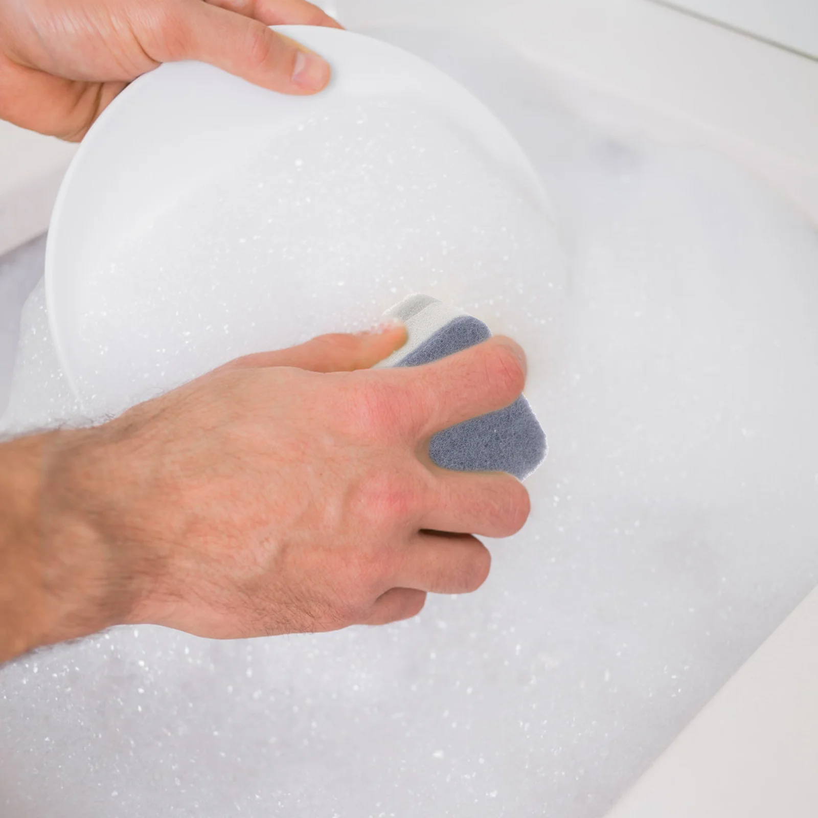 

10pcs Double Sided Scrub Sponge Kitchen Dishes Bowl Cleaning Scouring Pad Dishwashing Washing Brush Tableware Scrubber