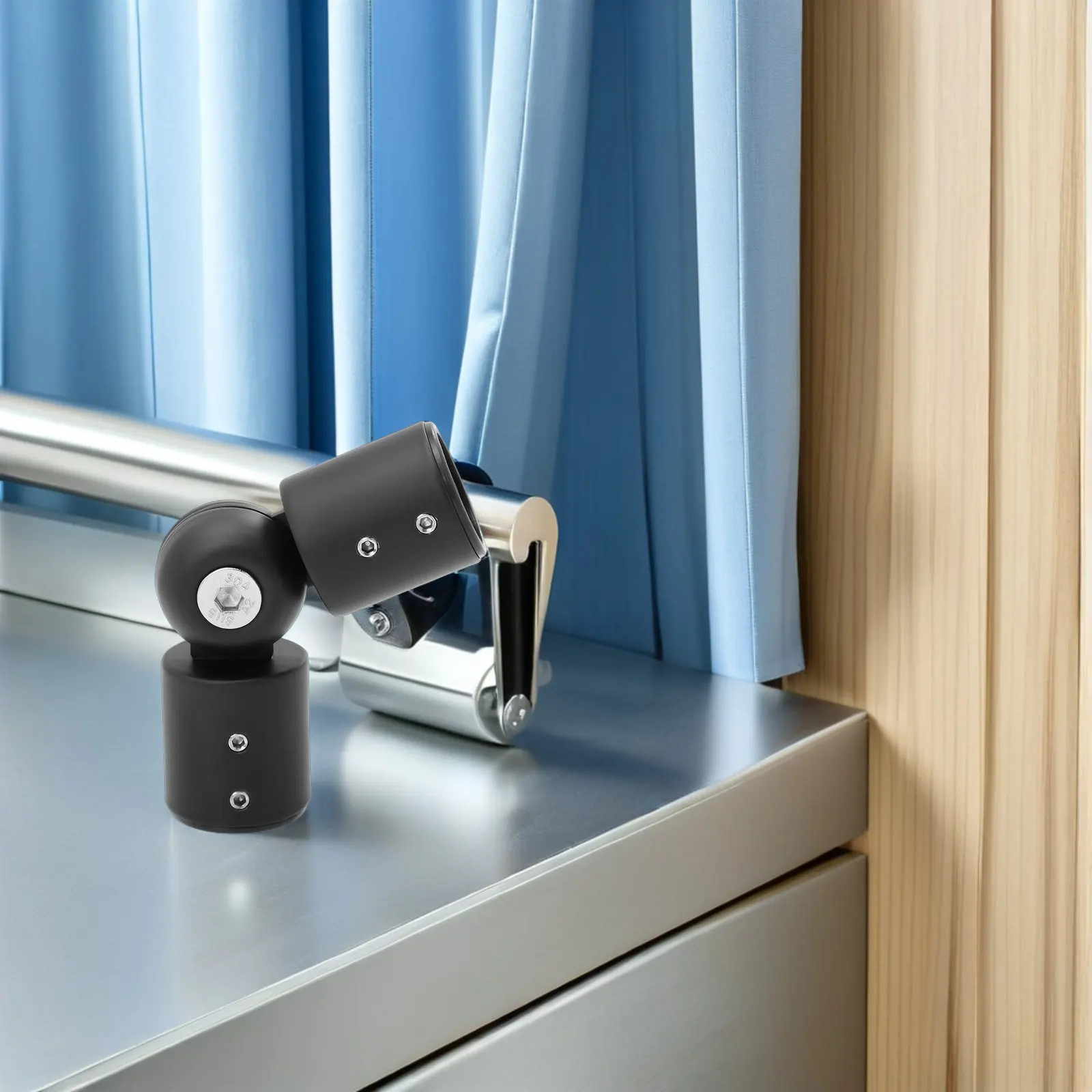Heavy Duty Corner Curtain Rod Connector Stainless Steel Sturdy Corner Connector Reliable Window Curtain Rod Elbow