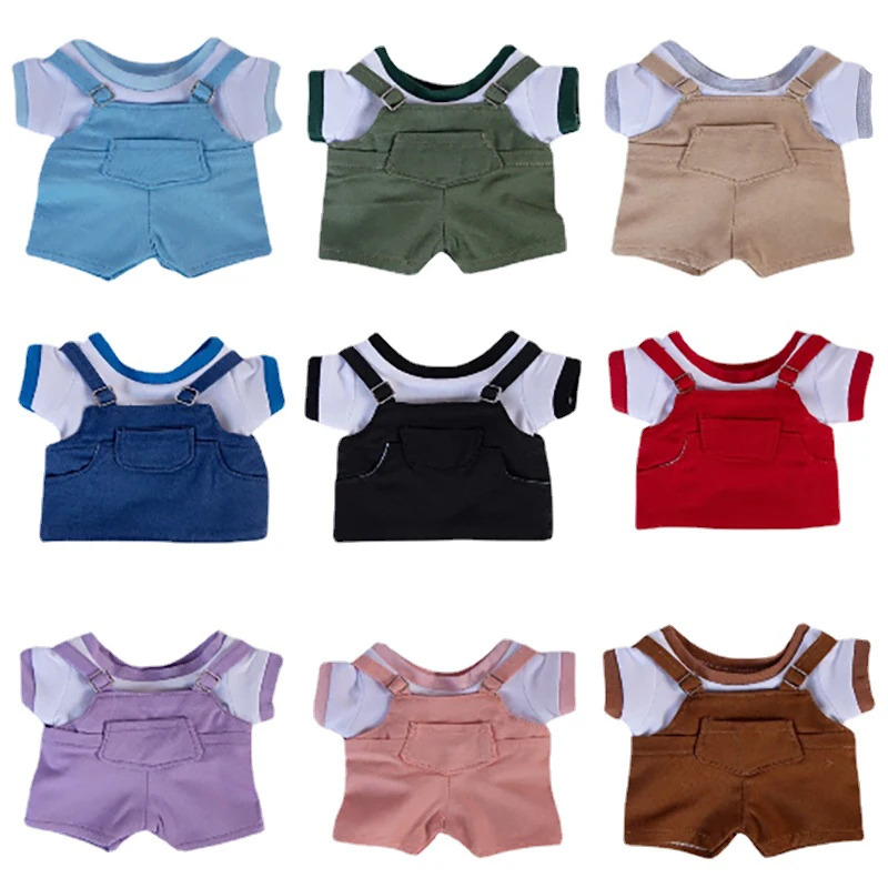 10cm 20cm Doll Clothes Outfit T-shirt Overalls Suspender Trousers Dolls Accessories Cultivate Hands-on Ability Children's Toys