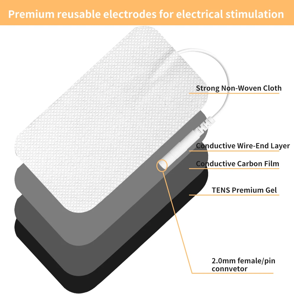 10/20/50Pcs Tens Electrode Pads Self-adhesive Gel Sticker Patches For Acupuncture Massager Slimming Pulse EMS Muscle Stimulator - view 3