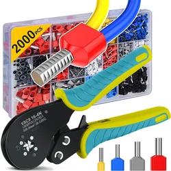 End-Sleeves Ferrule Crimping Tools,VXC9 16-4N Self-Adjustable AWG28-5/0.08-16mm² Square Ratcheting Wire Crimping Plier Terminal