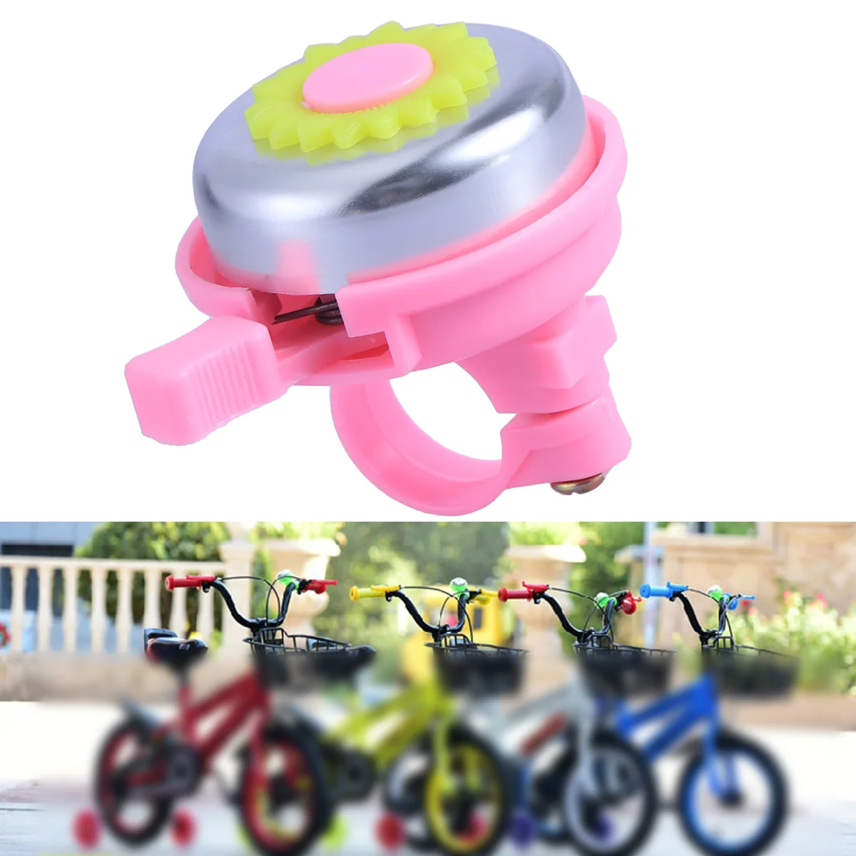 2 Pcs Alarm The Bell Ring Chime Chrysanthemum Bike Bells for Kids Sunflower Style