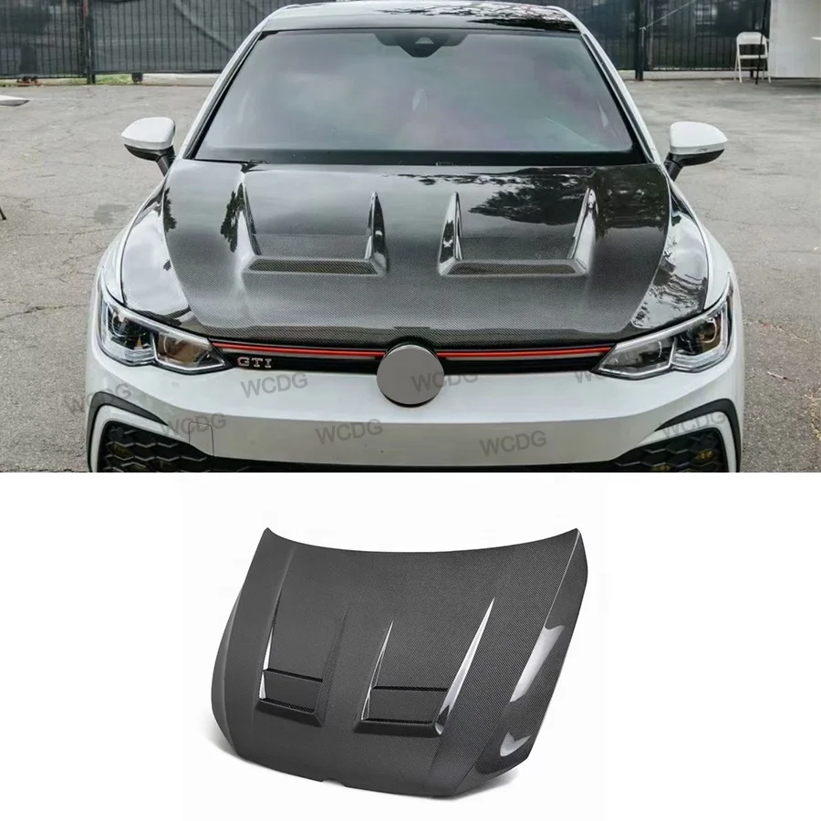 

Carbon Fiber Front Hood for Volkswagen Golf 8 GTI R Line Golf 8 Front Bumper Engine Hood Bonnet Cover Air Vent Intake Hood