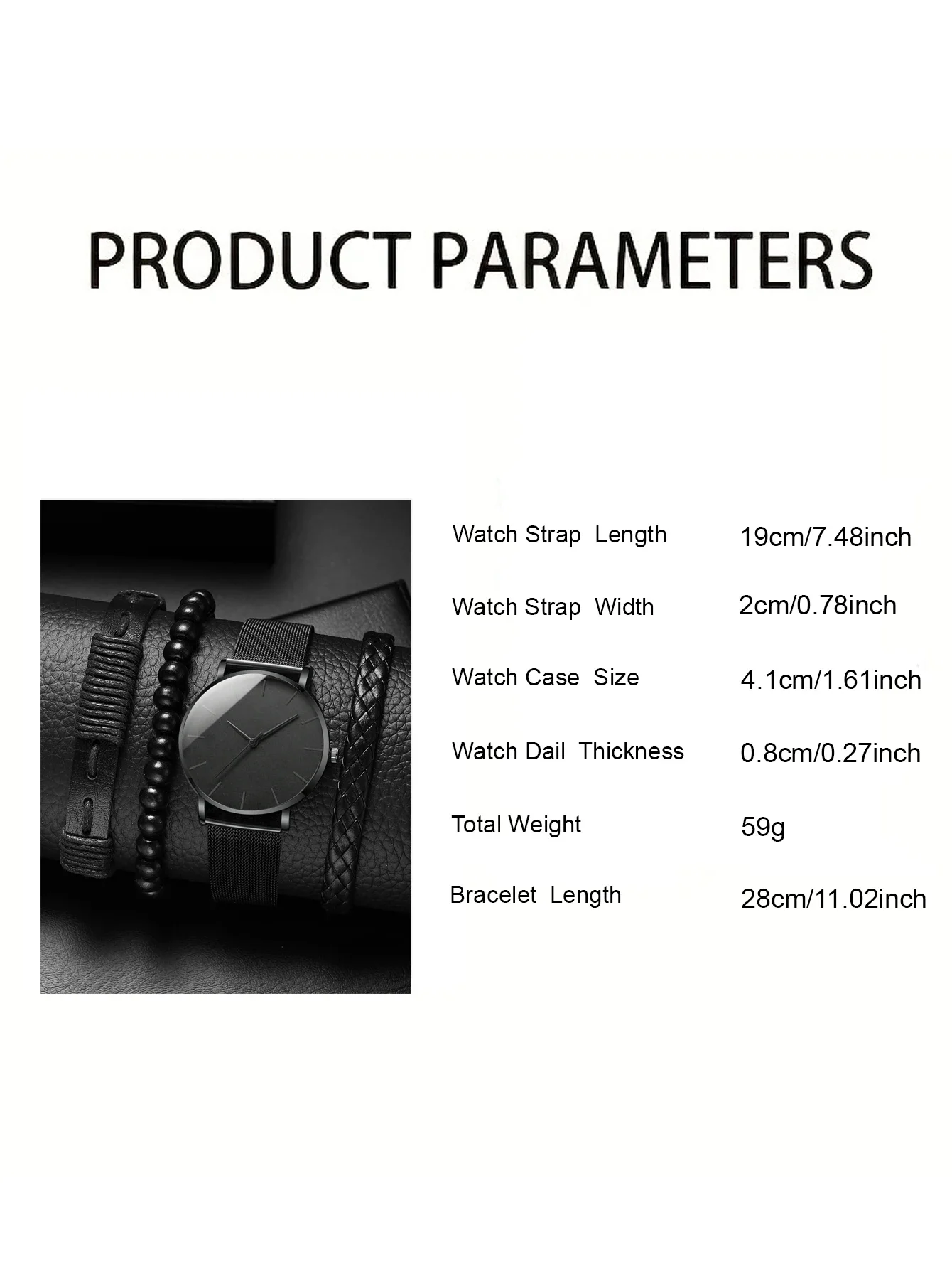 Business Watch Set Black Fashion Men Sports Watches Man Quartz Wristwatch Bracelet Men Casual Luxury Clock