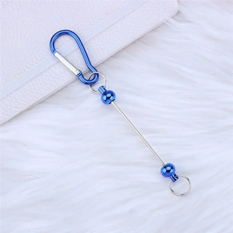 TFTP-Beadable Keychain Bars Kit 24-Pieces With Carabiner Clips-Vibrant 8-Color Assortment For DIY Jewelry Crafting