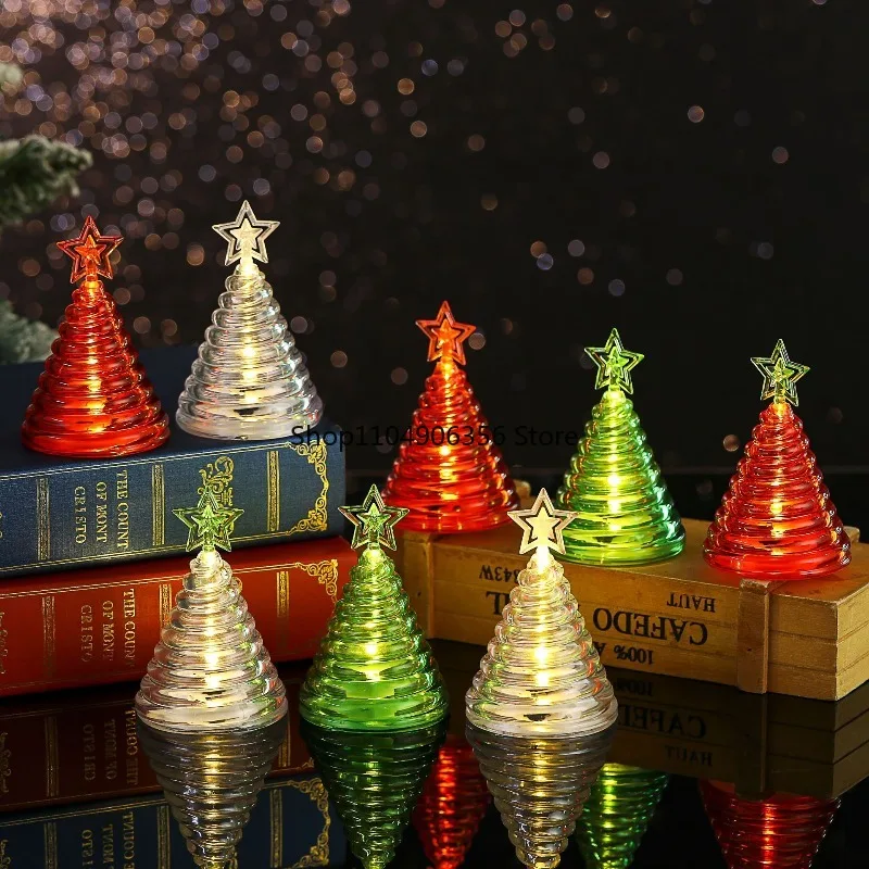 

Christmas tree electronic candle light ambient decoration led night light bedroom bedside table ornament