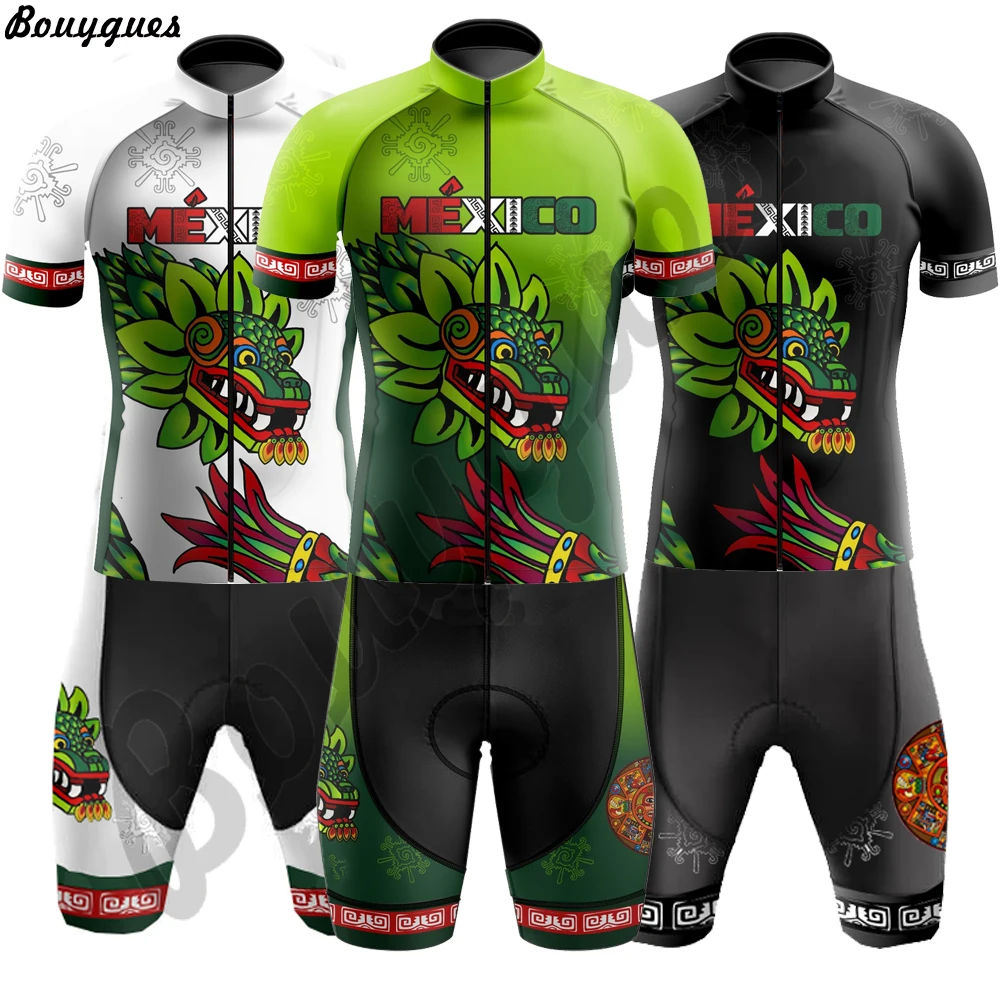 

Mexican team Premium style Cycling Jersey Set Breathable Team Racing Sport Bicycle Jersey Men Cycling Clothing Short Bike Jersey