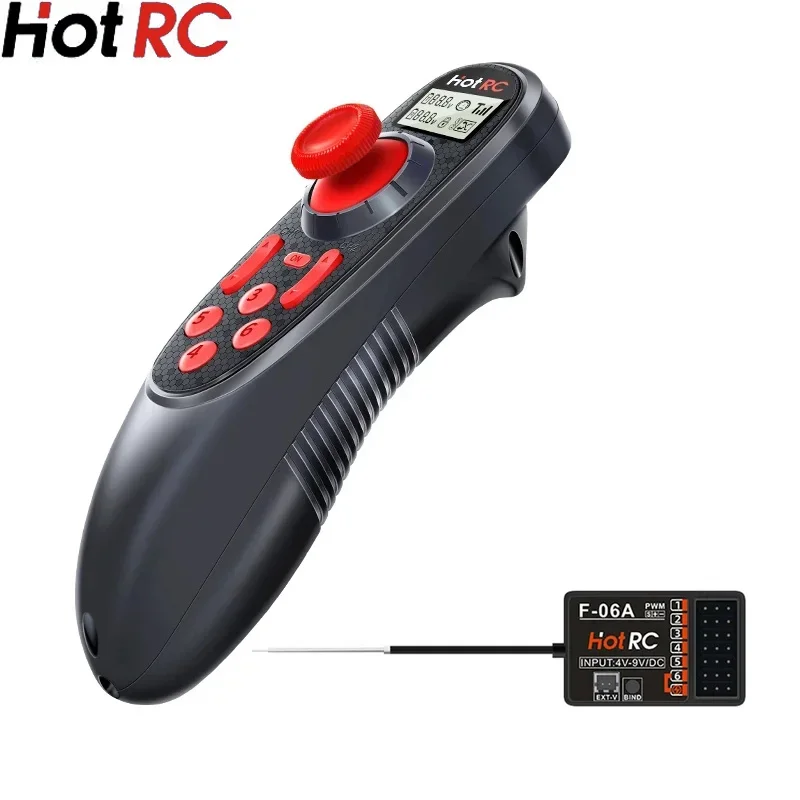 HOTRC DS-600 6CH 2.4GHz Radio System Transmitter Remote Controller with DS 600 PWM 6 Channel Receiver for RC Boat