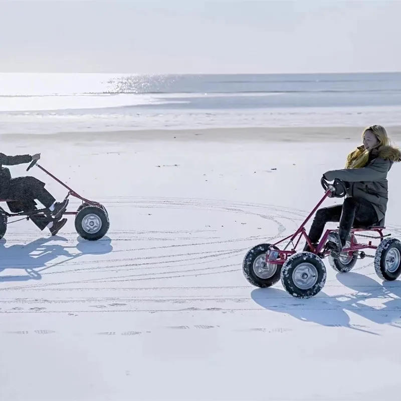 Go Kart per bicicletta a quattro ruote singola da esterno per bambini di ghiaccio e terra di alta qualità per bici per bambini