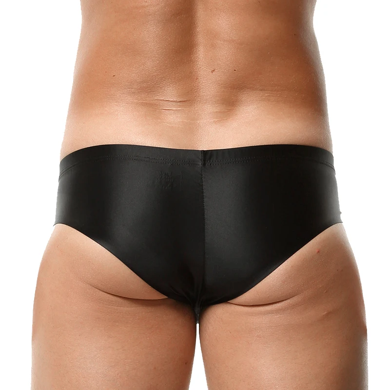 

Мужское бразильское нижнее белье с имитацией атласа, однотонное, с низкой талией, для взрослых, 18, большие размеры, боксеры с выпуклым мешочком, боксеры Heren