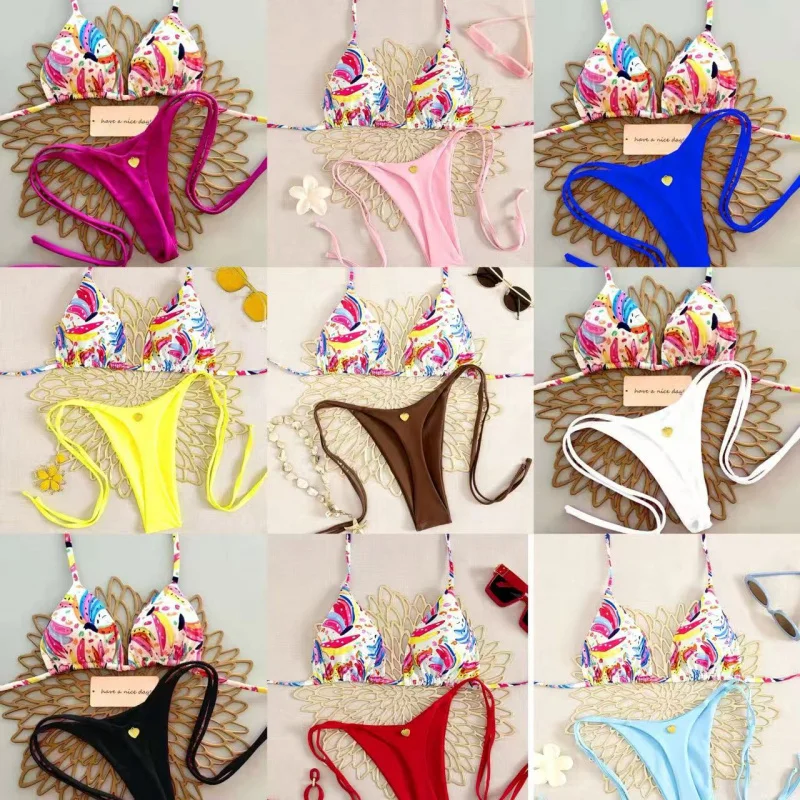 

2026New holiday bikinibikiniSexy strapless two-piece swimsuit for women in hot girl style