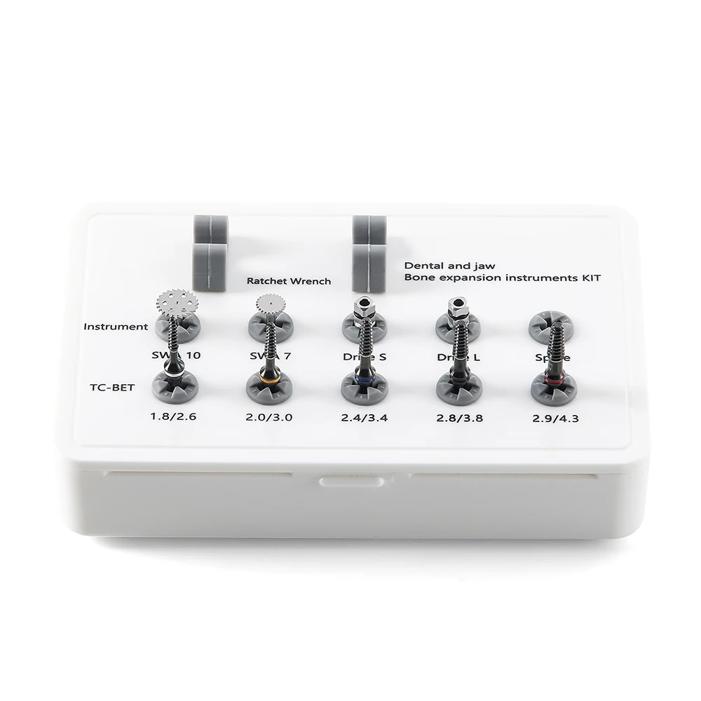 AZDENT Dental- und Kieferknochen-Erweiterungsset, chirurgisches Implantat-Bohrinstrumenten-Set, Ratschenschlüssel, Treiber, Betten, Implantationswerkzeuge – Detail 2